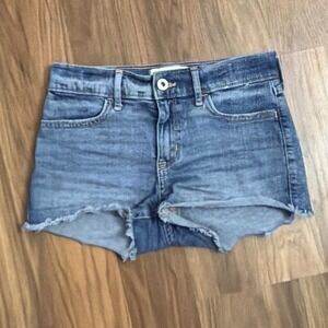 Abercrombie Girls Denim Jeans High Rise Shortie Shorts VGC Sz 9/10